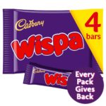 Cadbury Wispa Milk Chocolate bars 4 pack