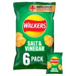 Walkers Salt & Vinegar Multipack Crisps 6×25