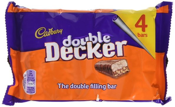 Cadbury double decker  chocolate bars 4 pack
