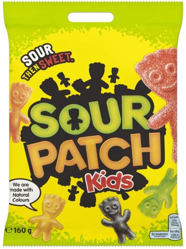 Maynards Bassets sour patch kids sweets bag