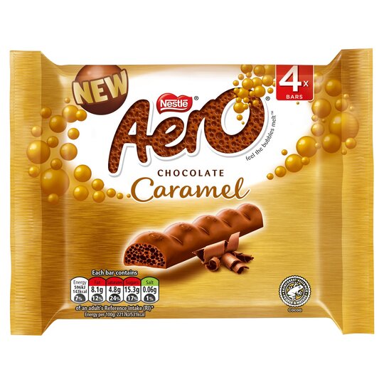 Aero chocolate caramel bars