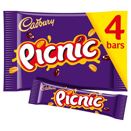 Cadbury picnic chocolate bars 4 pack