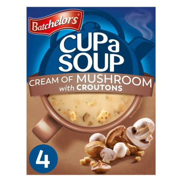 Batchelors Cup a Soup Cream of Mushroom with Croutons 4pcs