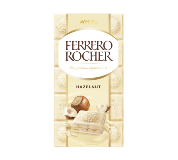 Ferrero Rocher White Chocolate Bar With Hazelnut