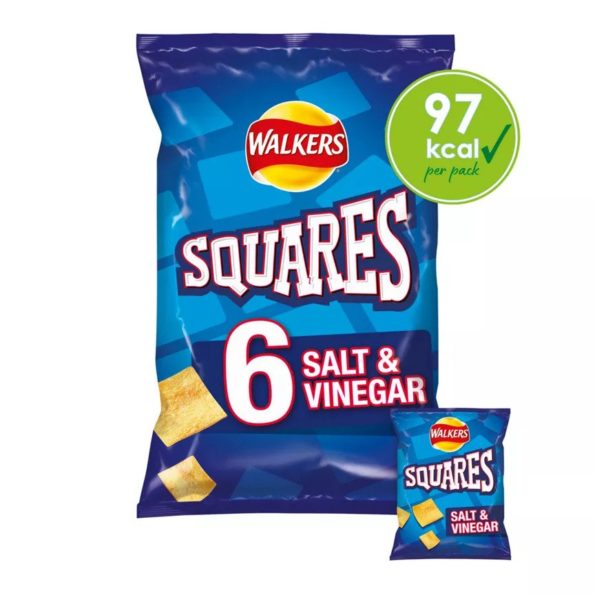 Walkers Squares Salt & Vinegar Multipack Crisps