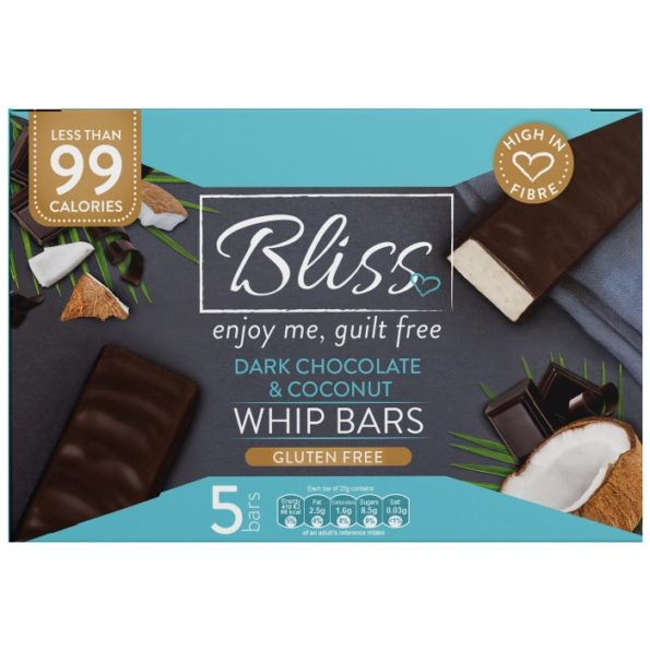 Bliss Bars – Dark Chocolate & Coconut Whip – 5 Bars