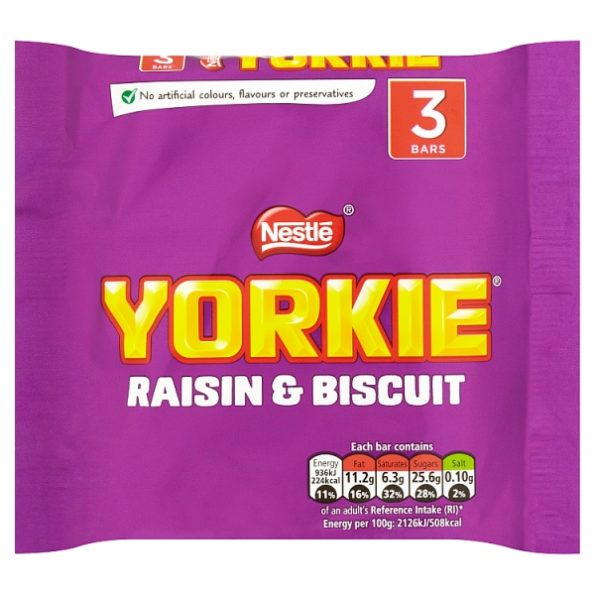 Nestle Yorkie Raisin & Biscuit Chocolate Bars (44 g)