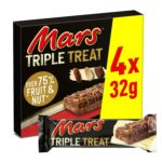 Mars Triple Treat Fruit & Nut Chocolate Bar Snack 4x32g