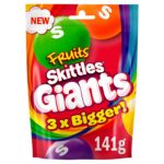 Skittles Giants Fruit Sweets Pouch Bag 141g