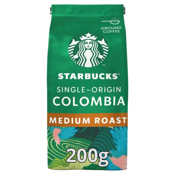 Starbucks Colombia Single-Origin Medium Ground 100% Arabica Coffee Bag 200g