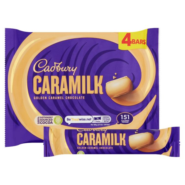 Cadbury Caramilk Chocolate Bars 4 X 28G
