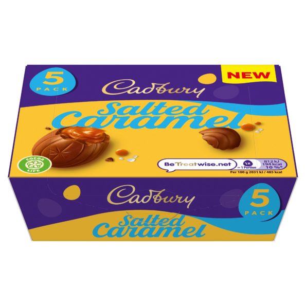 Cadbury Milk Chocolate Egg Salted Caramel Eggs 5 X 40G