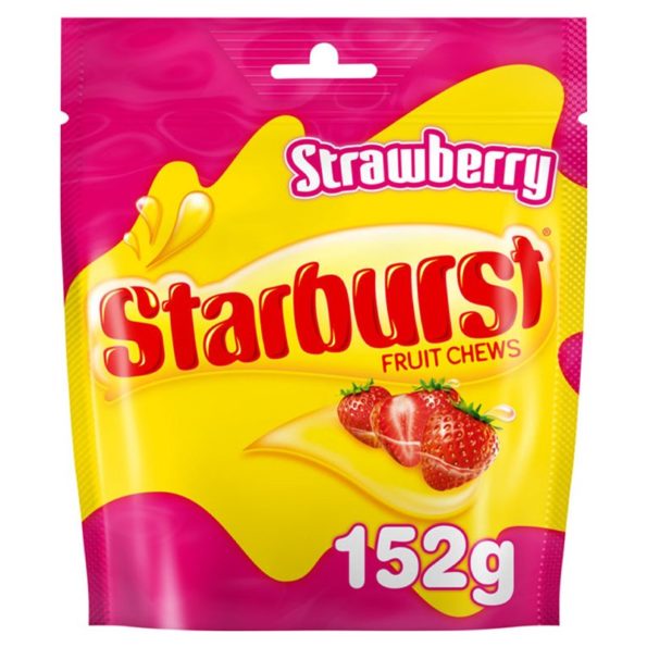 Starburst Fruit Chews Strawberry Flavour LOLLIES 152G