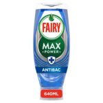 Fairy Washing Up Liquid Max Power Antibacterial 640Ml