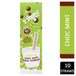 Poppets Chocolate Mint Milk Straws 10x6g