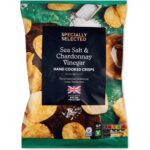 Aldi Selected Hand Cooked Sea Salt & Chardonnay Vinegar Potato Crisps 6x25g