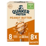 Quaker High Protein Peanut Butter Porridge Sachets Oat So Simple 8x43g