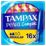 Tampax Pearl Compak Regular Applicator Tampons 16 Pack